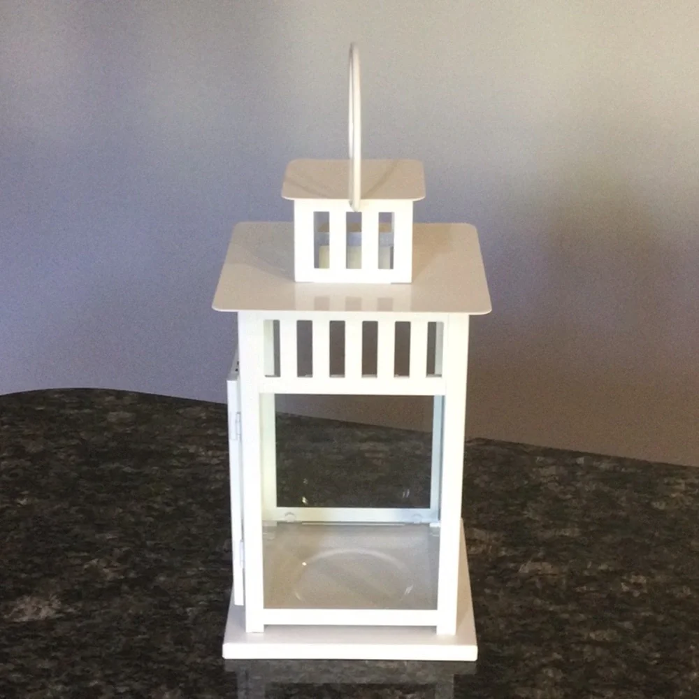 White Decorative Lantern - Picture 5 of 7